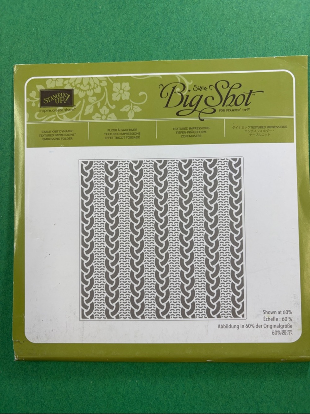 Stampin' Up! Big Shot Embossing Folder in Green